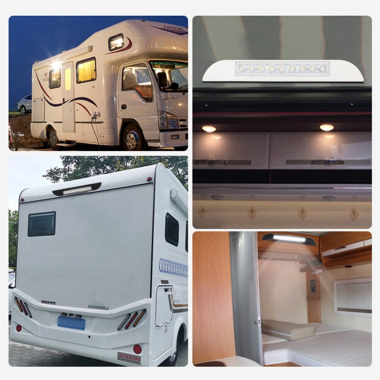 RV / Yacht Awning LED Strip Light DC12-28V with 9 LEDs Lamp Beads, 9 LEDs (White), 9 LEDs (Black)