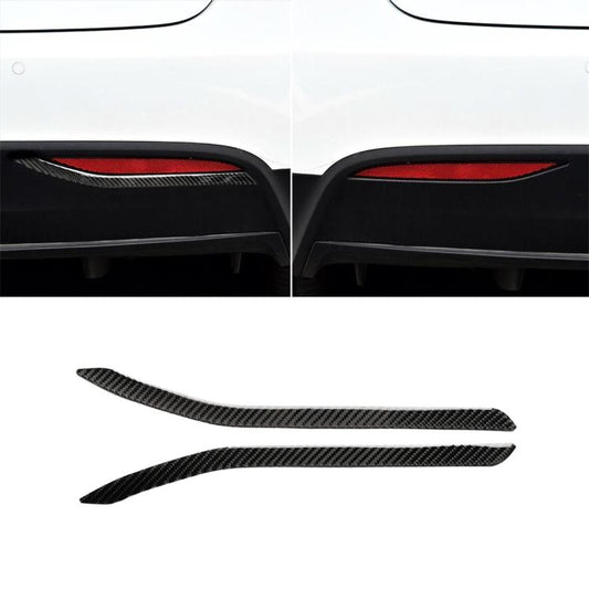 Autocollant décoratif en fibre de carbone pour feux de brouillard arrière de voiture Tesla Model X, 2 pièces, Feux de brouillard arrière