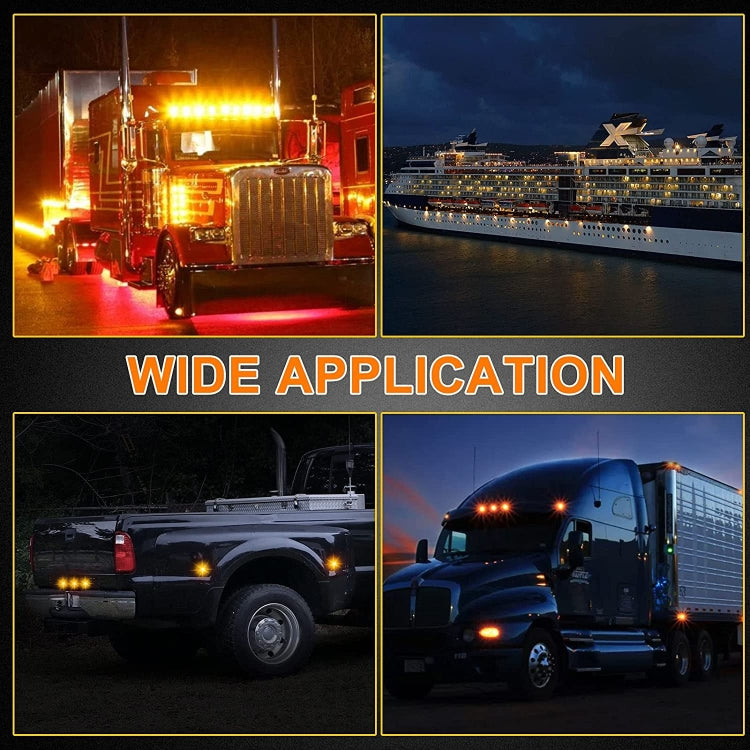 10 PCS MK-019 Car / Truck 6LEDs Side Marker Indicator Lights Bulb Lamp, MK-019 (Red Light), MK-019 (White Light), MK-019 (Yellow Light)