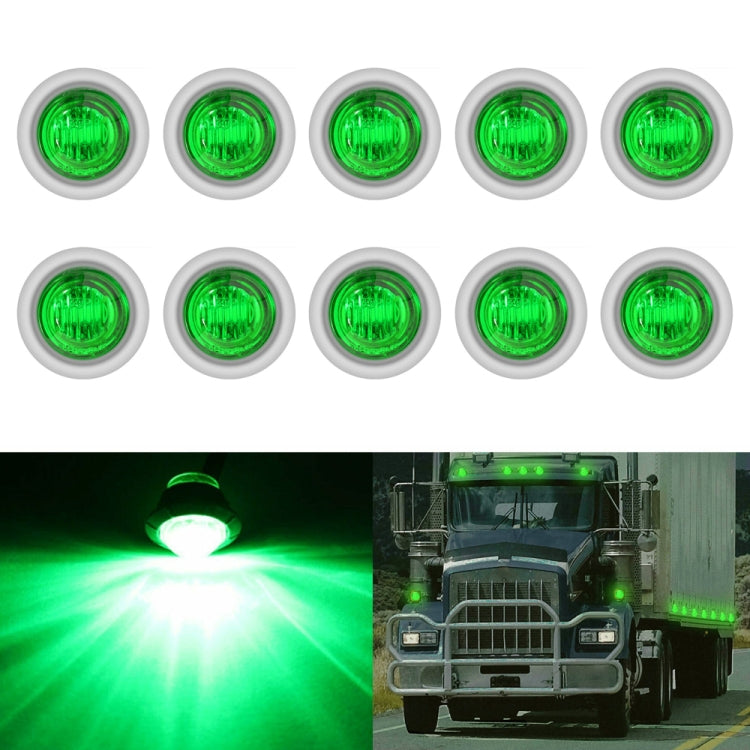 10 PCS MK-118 3/4 inch Metal Frame Car / Truck 3LEDs Side Marker Indicator Lights Bulb Lamp, MK-118(Green Light), MK-118(Red Light), MK-118(White Light), MK-118 (Yellow Light), MK-118(Blue Light)