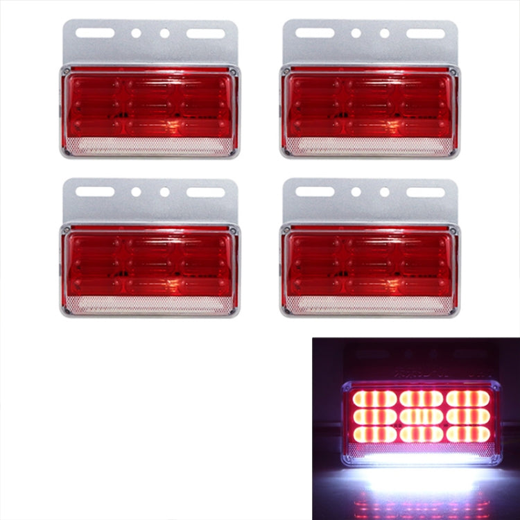 4 PCS ZS-9001 DC24V 9D Waterproof Car / Truck Side Marker Indicator Lights Bulb Lamp, Yellow Light, Blue Light, Green Light, Red Light, White Light