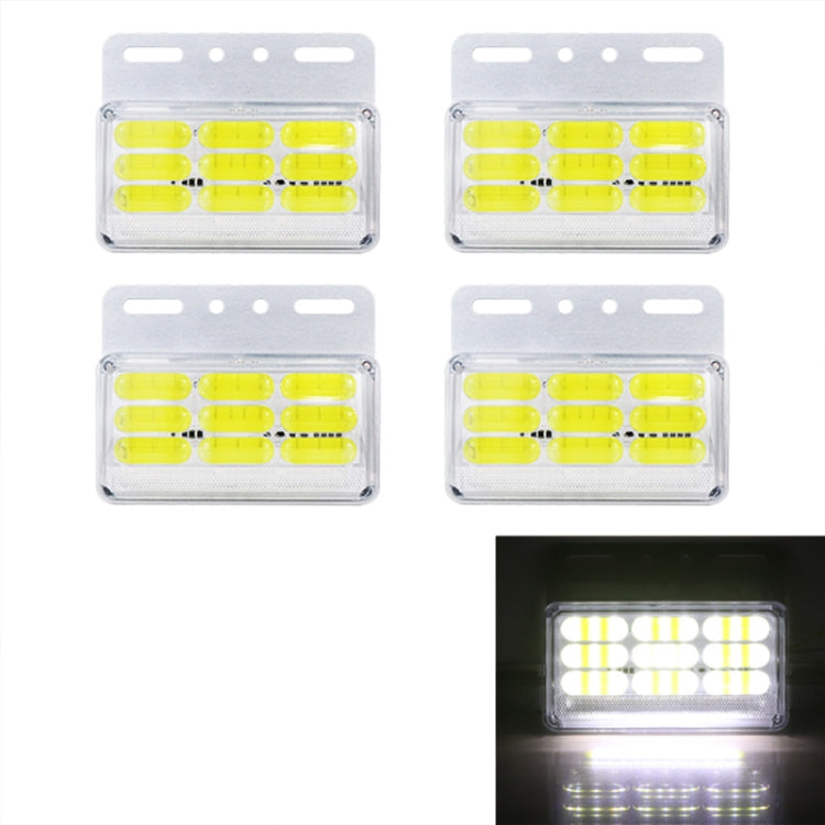 4 PCS ZS-9001 DC24V 9D Waterproof Car / Truck Side Marker Indicator Lights Bulb Lamp, Yellow Light, Blue Light, Green Light, Red Light, White Light