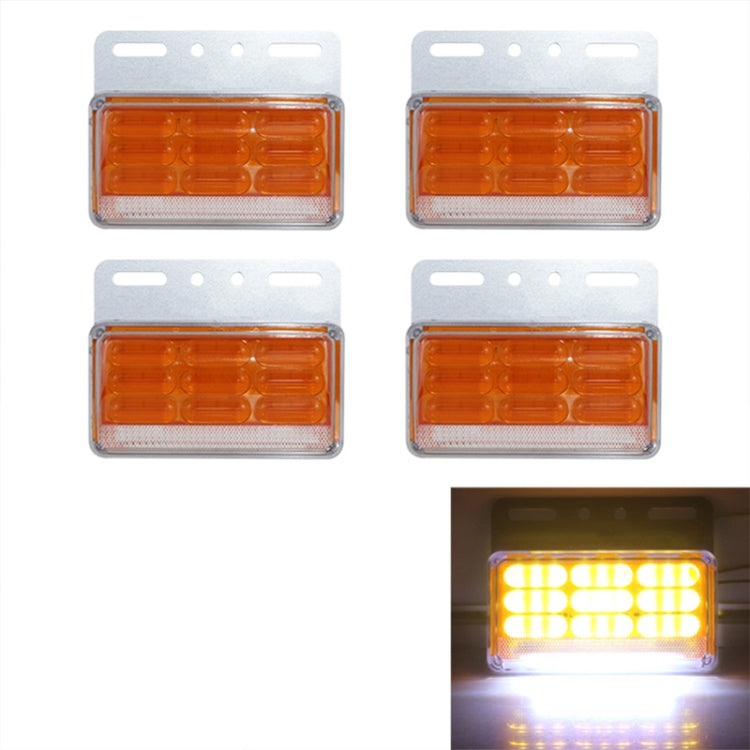 4 PCS ZS-9001 DC24V 9D Waterproof Car / Truck Side Marker Indicator Lights Bulb Lamp, Yellow Light, Blue Light, Green Light, Red Light, White Light