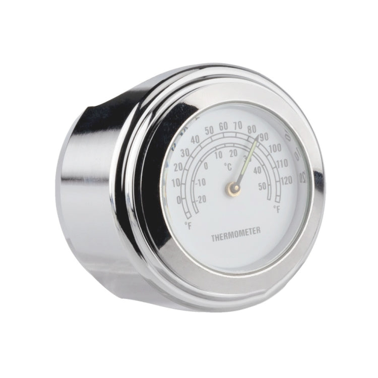 2 PCS Motorcycle 22-25mm Handlebar Thermometer, Thermometer (White), Thermometer (Black)