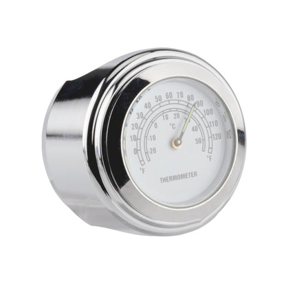 2 PCS Motorcycle 22-25mm Handlebar Thermometer, Thermometer (White), Thermometer (Black)