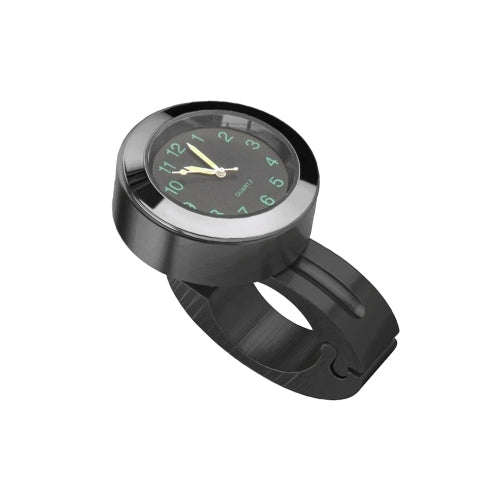 Montre à quartz pour guidon de moto 22-25 mm avec verrouillage, montre à quartz (noir), montre à quartz (argent)