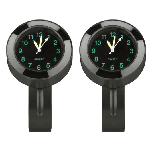 Montre à quartz pour guidon de moto 22-25 mm avec verrouillage, montre à quartz (noir), montre à quartz (argent)