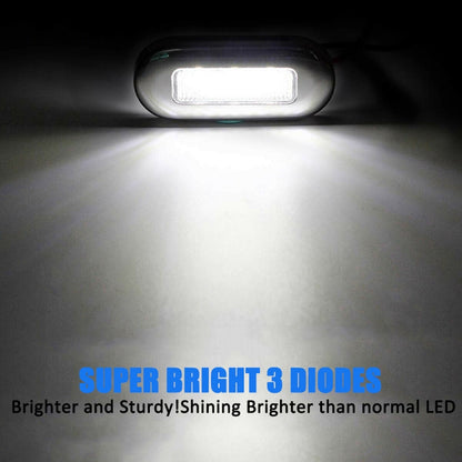 MK-056 Ship / Yacht 3 inch 12V LED Waterproof Stainless Steel Underwater Light, 12V White Light, 12V Blue Light