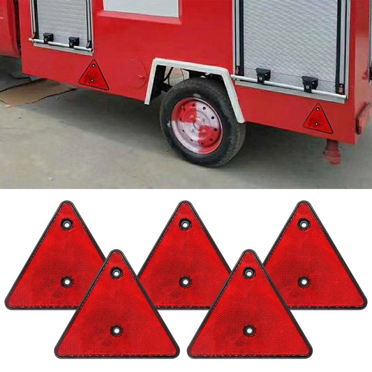 5 PCS MK-292 Trucks Trailers RV IP67 Waterproof Triangular Red Reflector, Triangular Red Reflector