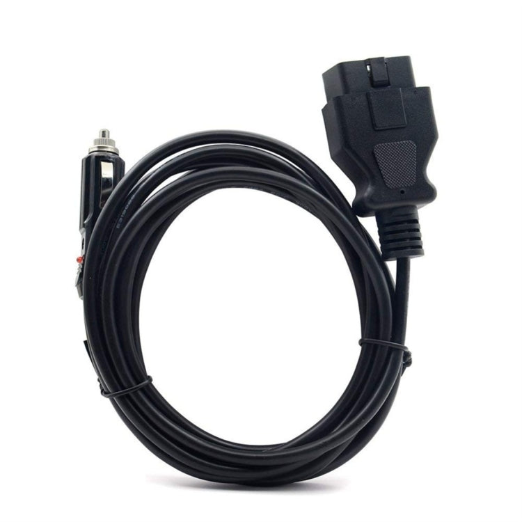OBD II Car ECU Emergency Power Supply Cable Memory Saver with Alligator Clip-On Cigarette Lighter Power Socket, OBD II