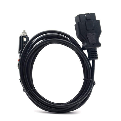 OBD II Car ECU Emergency Power Supply Cable Memory Saver with Alligator Clip-On Cigarette Lighter Power Socket, OBD II