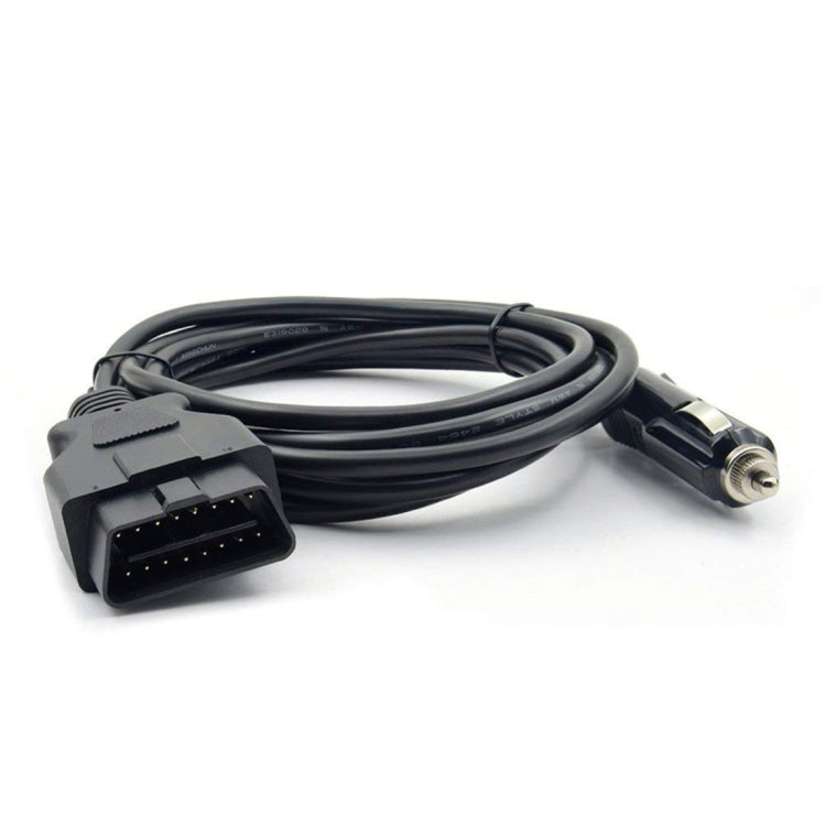 OBD II Car ECU Emergency Power Supply Cable Memory Saver with Alligator Clip-On Cigarette Lighter Power Socket, OBD II