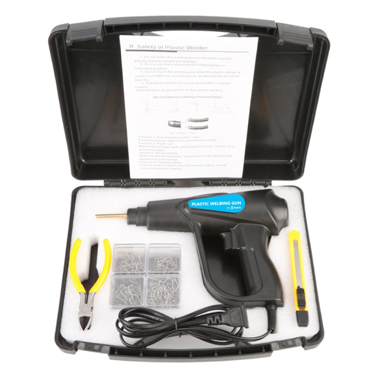 Pistolet à agrafes à chaud 70W pour soudure de plastique, Kit de réparation de pare-chocs de voiture avec pince, prise UE, prise UE