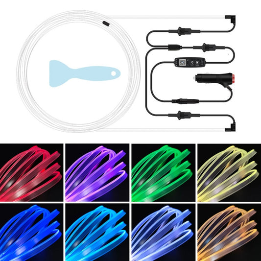 G201 5m Cigarette Lighter Car Colorful RGB Foot LED Atmosphere Light, G201