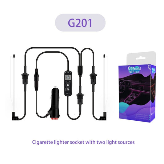 G201 5m Cigarette Lighter Car Colorful RGB Foot LED Atmosphere Light, G201