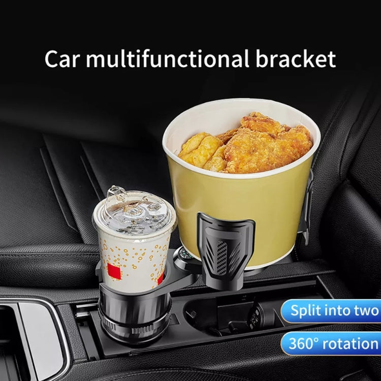 Car Multifunctional Retractable Rotating Water Cup Holder with Compass, SB-3088 Black