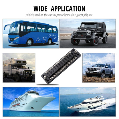 CS-978A2 FB1902 1 In 12 Out Independent Positive Negative Fuse Box without Fuse Piece for Auto Car Truck Boat, CS-978A2
