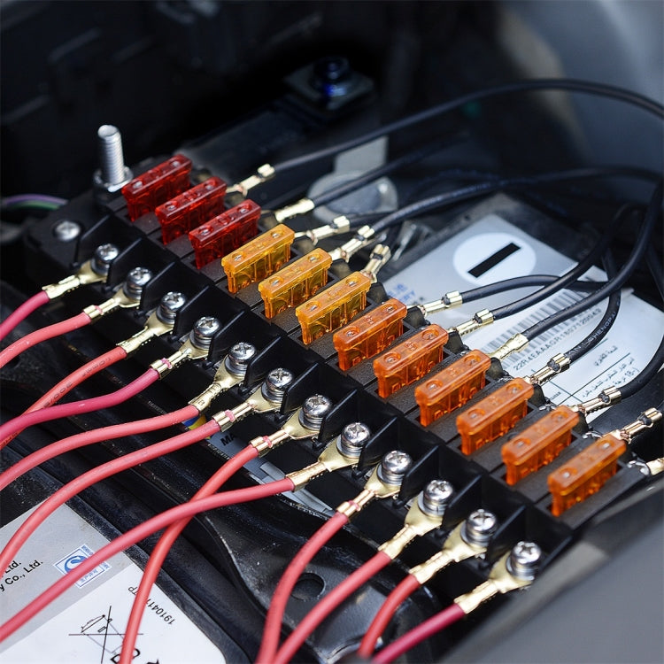 ZH-979A2 FB1904 1 In 1 Out 12 Ways Positive Negative Fuse Box with 24 Fuses for Auto Car Truck Boat, ZH-979A2