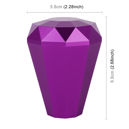 Universal Car Diamond Shape Metal Gear Shift Knob, Purple, Red, Black, Blue