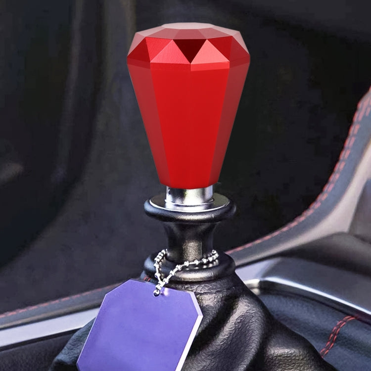 Universal Car Diamond Shape Metal Gear Shift Knob, Black, Blue, Purple, Red, Silver