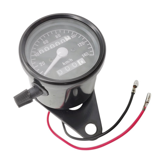 Compteur de vitesse kilométrique modifié rétro pour moto, compteur kilométrique (noir)