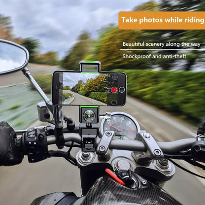 Bicycle / Motorcycle Anti-theft Anti-take Off Mobile Phone Holder without Light, without Light (Black), without Light (Green)
