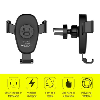 Car Wireless Charger Multifunctional Mobile Phone Wireless Charger Stand, Multifunctional Black