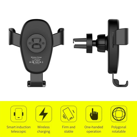 Car Wireless Charger Multifunctional Mobile Phone Wireless Charger Stand, Multifunctional Black