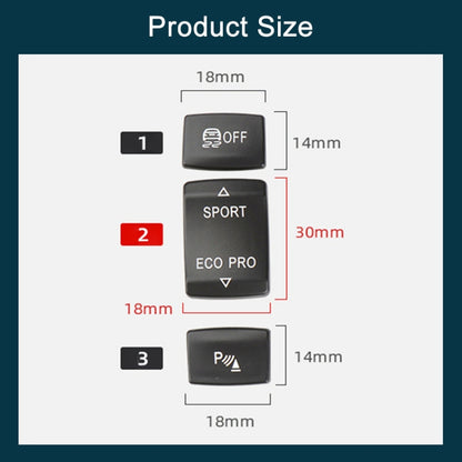 For BMW 3 Series Left Driving Car Central Control Multi-function Radar Button 6131 9252 912, Radar Button (Black), Radar Button (Red)
