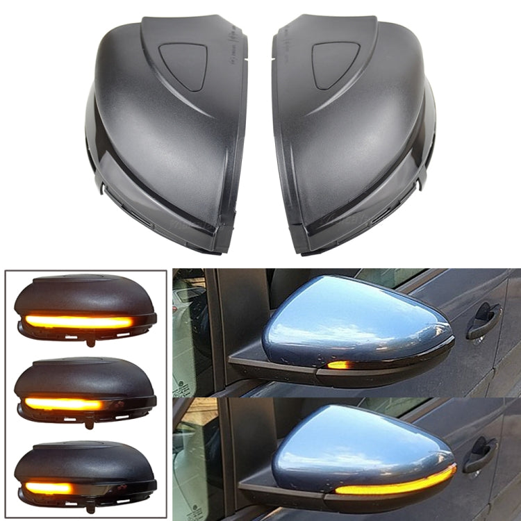 1 Pair For Volkswagen Golf 6 MK6 Car Dynamic LED Turn Signal Light Rearview Mirror Flasher Water Blinker, without Hole, For Volkswagen Golf 6 MK6, without Hole