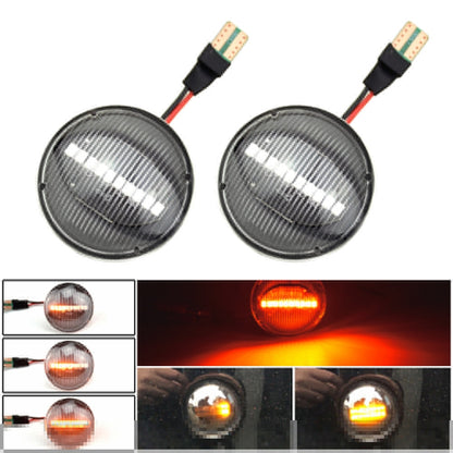 2pcs For Land Rover Range Rover L322 2002-2012 Car Dynamic LED Fender Side Light, For Land Rover Range Rover L322 2002-2012, For Land Rover Range Rover L322 2002-2012 (Transparent Black)