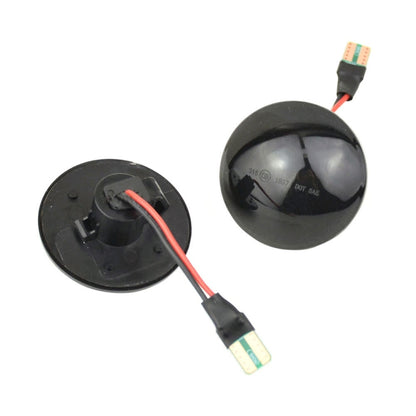 2pcs For Land Rover Range Rover L322 2002-2012 Car Dynamic LED Fender Side Light, For Land Rover Range Rover L322 2002-2012 (Transparent Black)