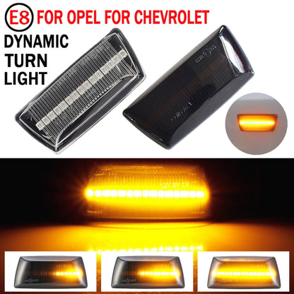 2x Feux latéraux de position LED dynamiques pour Chevrolet Cruze 2009-2014 1713423, Pour Chevrolet Cruze 2009-2014 (Transparent), Pour Chevrolet Cruze 2009-2014 (Noir Transparent)