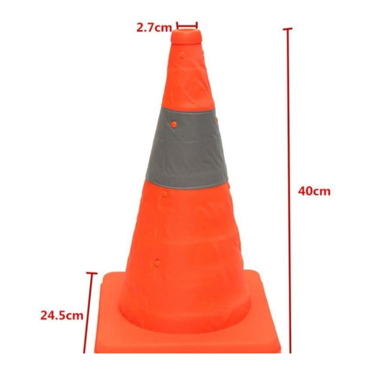 Car Telescopic Folding Road Cone Oxford Cloth Reflective Warning Sign, Folding Road Cone