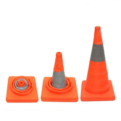 Car Telescopic Folding Road Cone Oxford Cloth Reflective Warning Sign, Folding Road Cone