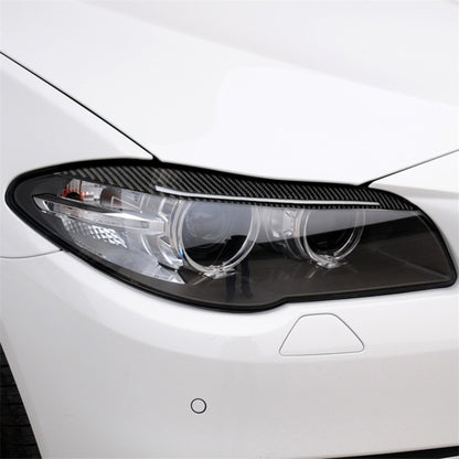 Carbon Fiber Car Lamp Eyebrow Decorative Sticker for BMW 5 Series F10 2014-2016, Lamp Eyebrow