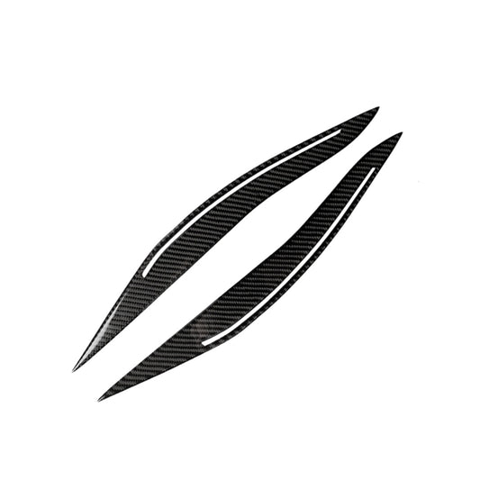 ملصق تزييني على شكل حاجب مصباح السيارة من ألياف الكربون لسيارة BMW الفئة الخامسة F10 موديلات 2014-2016، حاجب المصباح