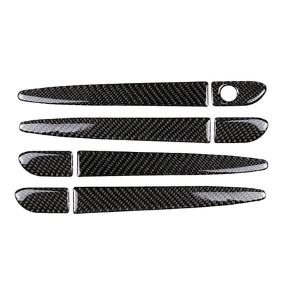 One Set Car Carbon Fiber Outside Door Handle without Smart Hole Decorative Sticker for Mazda CX-5 2017-2018, Left Drive, Outside Door Handle without Smart Hole, Left Drive
