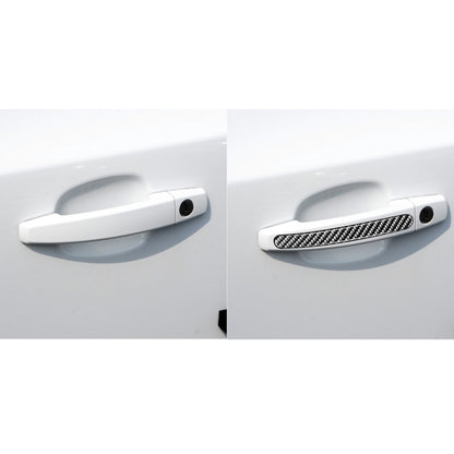 4 PCS Car Carbon Fiber Door Outside Handle Decorative Stickers for Chevrolet Cruze 2009-2015, Left and Right Drive Universal, Outside Handle