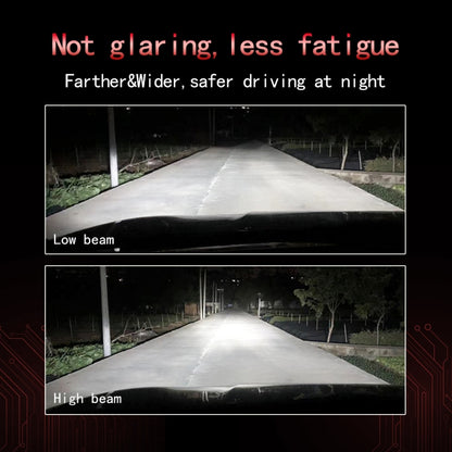 2 PCS P18 H7 DC11-30V 52W 6500K 6500LM Car LED Headlight Lamps, H7