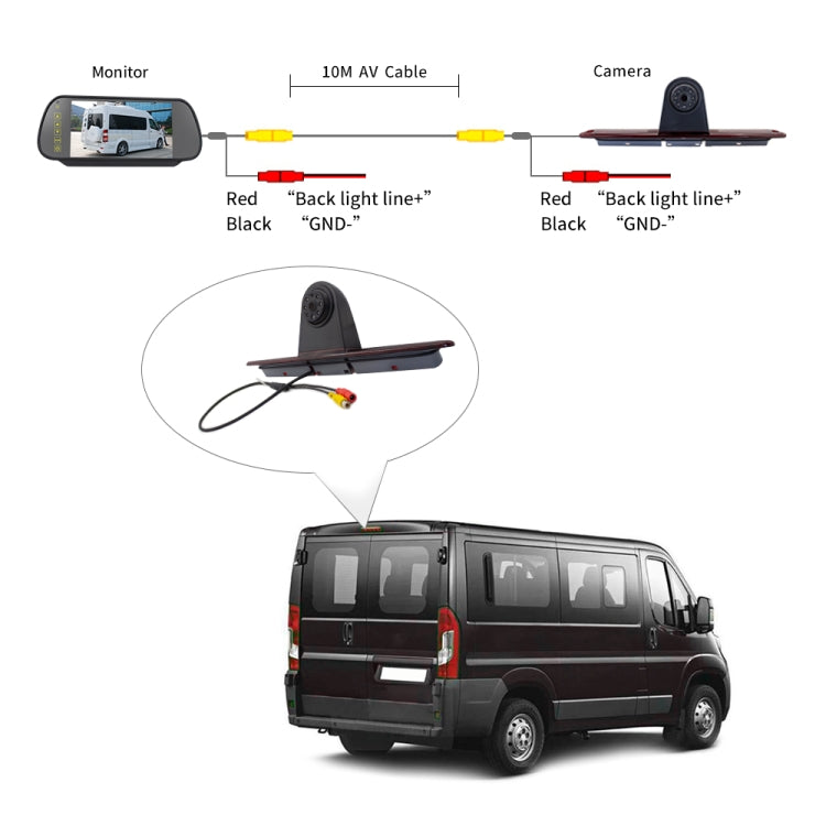 PZ463 Car Waterproof 170 Degree View Camera + 7 inch Rearview Monitor for Renault / Opel, PZ463 + 7 inch Rearview Monitor