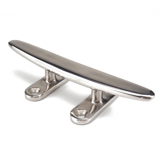 Marine Stainless Steel Flat Top 4 inch Base Boat Cleats Dock with Screws, A2347