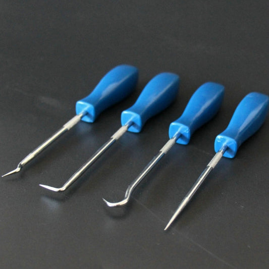 4 PCS Car Pick and Hook Set O Ring Oil Seal Gasket Puller Remover Craft Hand Tool Car Remover Tool Set, Oil Seal Gasket Puller(Blue), Oil Seal Gasket Puller(Yellow)