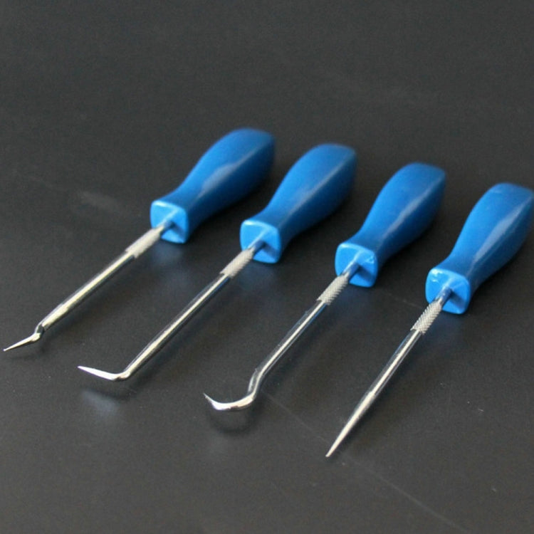 Ensemble de 4 extracteurs de joint torique et de crochet, extracteur de joint d'huile, outil manuel d'artisanat, ensemble d'outils d'extraction de voiture, extracteur de joint d'huile (jaune), extracteur de joint d'huile (bleu)