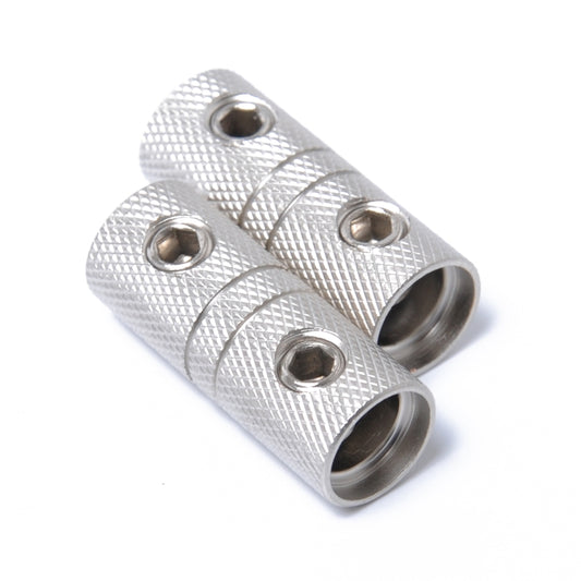 2 PCS Wire Coupler Terminal Butt Connector 4GA AWG Gauge Joiner Barrel Set Screw, 4GA AWG
