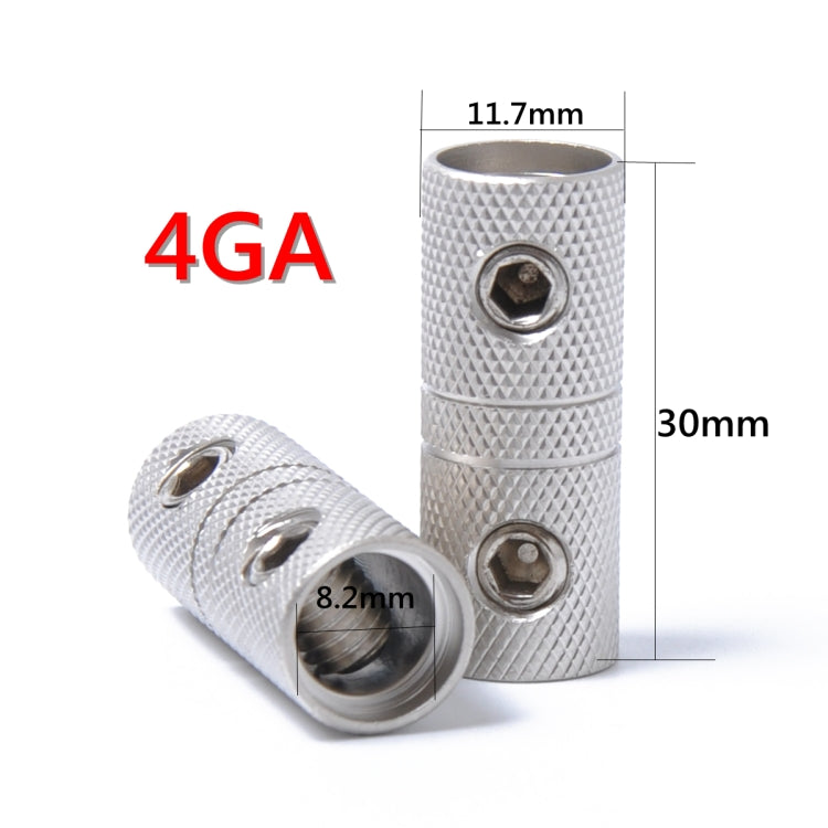 2 PCS Wire Coupler Terminal Butt Connector 4GA AWG Gauge Joiner Barrel Set Screw, 4GA AWG