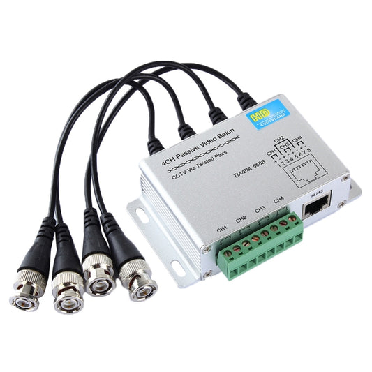 HD204A-F HD-CVI/TVI/AHD CCTV 4 canaux UTP Balun vidéo passif, HD204A-F