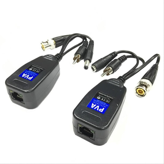 2 PCS Anpwoo 205PVA Émetteur-récepteur passif torsadé 3 en 1 Alimentation + Vidéo + Audio Balun HD-CVI/AHD/CVI, Émetteur-récepteur 205PVA