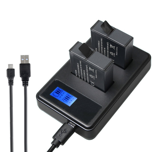 Chargeur de batterie double avec écran LCD AHDBT-501 pour GoPro HERO5 avec affichage de la capacité de charge, pour GoPro HERO5