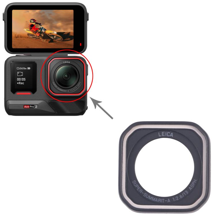 For Insta360 Ace Pro 2 Original Lens Metal Frame, without Glass Lens